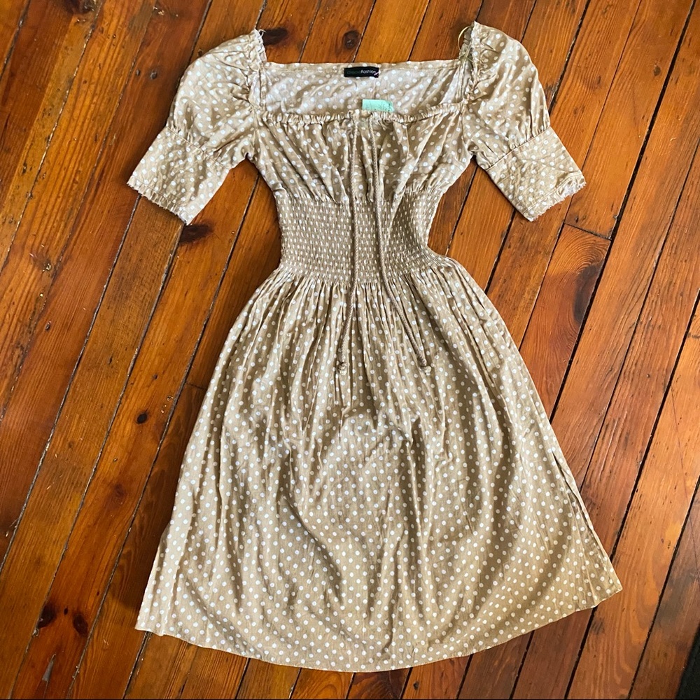 Polka dot fit & flare farmhouse polka dot chic dress Size Large